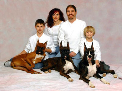 boxers with family