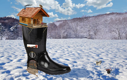 Shoe House. Advanced Image Manipulation. Photoshop.